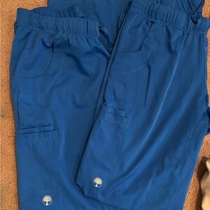 Healing Hands Blue Scrub Pants & miscellaneous mediums & small top & jacket